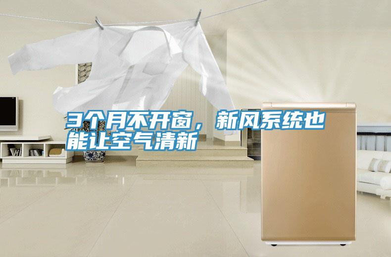 3個月不開窗，新風系統也能讓空氣清新
