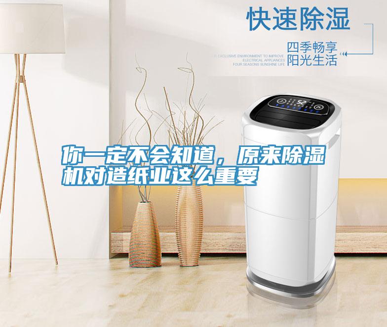 你一定不會知道，原來除濕機對造紙業這么重要
