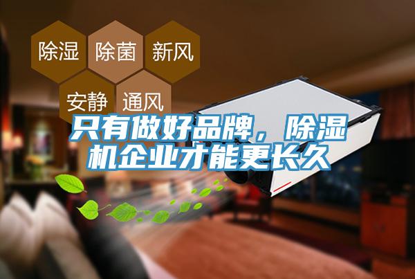 只有做好品牌，除濕機企業才能更長久