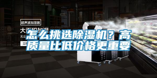 怎么挑選除濕機？高質量比低價格更重要