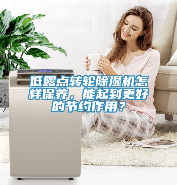 低露點轉(zhuǎn)輪除濕機(jī)怎樣保養(yǎng)，能起到更好的節(jié)約作用？