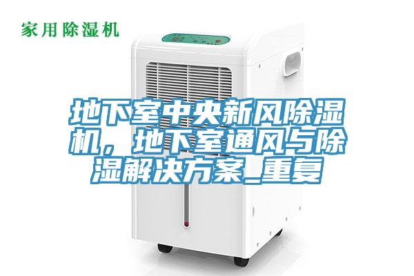 地下室中央新風(fēng)除濕機，地下室通風(fēng)與除濕解決方案_重復(fù)