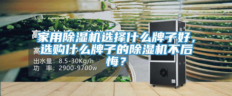 家用除濕機選擇什么牌子好，選購什么牌子的除濕機不后悔？