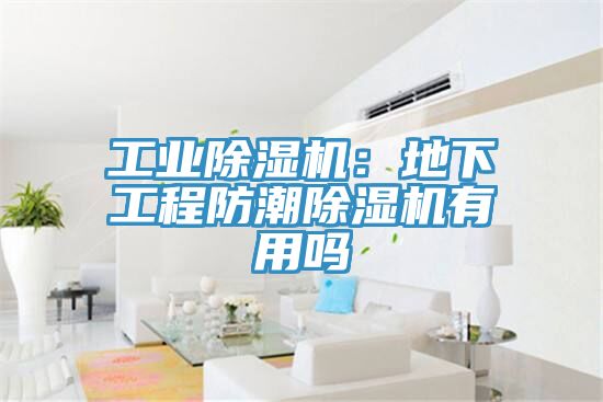 工業除濕機：地下工程防潮除濕機有用嗎