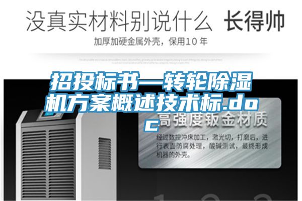 招投標書—轉(zhuǎn)輪除濕機方案概述技術(shù)標.doc