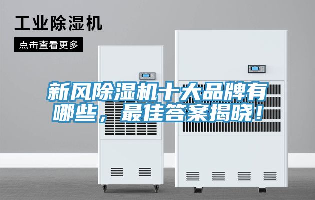 新風除濕機十大品牌有哪些，最佳答案揭曉！